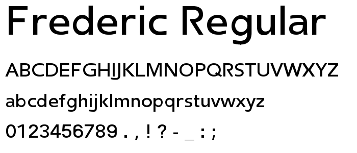 Frederic Regular font